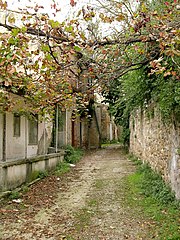 Una strada del centro storico abbandonato