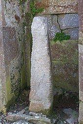 Ogham stone in the cathedral