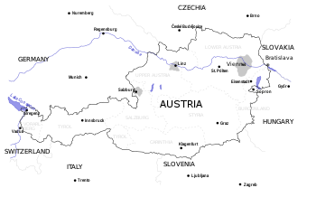 karta austrije linz Списак градова у Аустрији — Википедија, слободна енциклопедија karta austrije linz