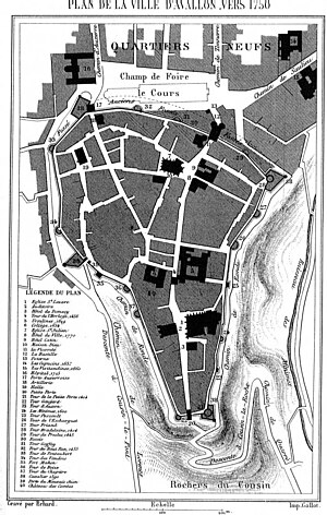 Avallon - Plan de la ville vers 1750.jpg