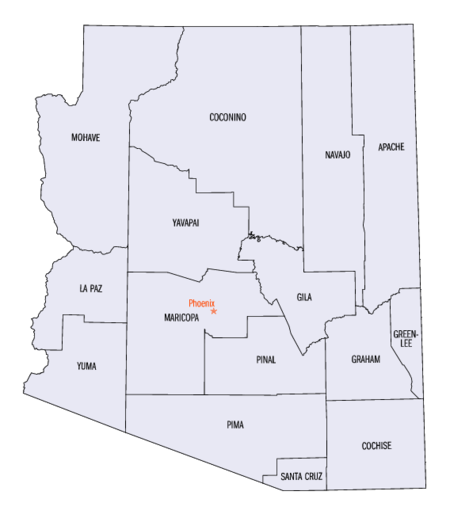 Comtés de l'État de l'Arizona