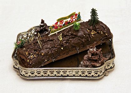 Bûche de Noël chocolat framboise maison