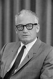 The scholarship is named for Senator Barry Goldwater (pictured 1962). Barry Goldwater photo1962.jpg