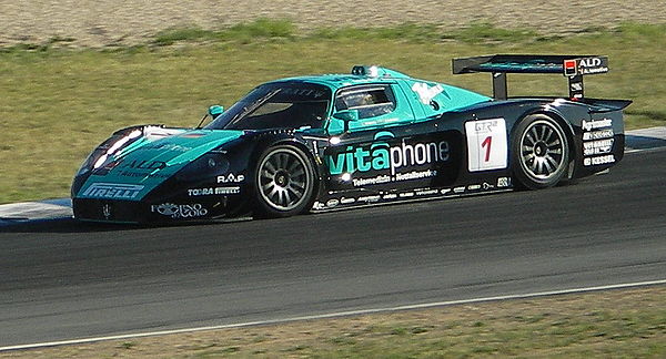 Michael Bartels and Andrea Bertolini won the GT1 title at the wheel of a Maserati MC12.