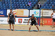 Deutsch: Beachhandball Europameisterschaften 2019 (Beach handball Euro); Tag 2: 3. Juli 2019 – Männer, Vorrunde Gruppe B, Serbien-Portugal 2:0 (20:15, 88:17) English: Beach handball Euro; Day 2: 3 July 2019 – Men Preliminary Round Group B - Serbia-Portugal 2:0 (20:15, 88:17)