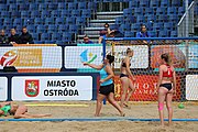 Deutsch: Beachhandball Europameisterschaften 2019 (Beach handball Euro); Tag 2: 3. Juli 2019 – Frauen, Vorrunde Gruppe D, Ukraine-Deutschland 2:0 (23:22, 32:24) English: Beach handball Euro; Day 2: 3 July 2019 – Women Preliminary Round Group D – Ukraine-Germany 2:0 (23:22, 32:24)