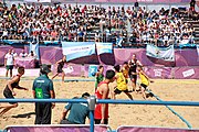 Deutsch: Beachhandball bei den Olympischen Jugendspielen 2018; Tag 3, 9. Oktober 2018; Jungs, Vorrunde, Gruppe A - Ungarn-Thailand 2:1 English: Beach handball at the 2018 Summer Youth Olympics at 9 October 2018 – Girls Preliminary Round Group A‎ – Hungary-Thailand 2:1