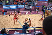 Deutsch: Beachhandball bei den Olympischen Jugendspielen 2018; Tag 5, 10. November 2018; Mädchen, Hauptrunde - Kroatien-Argentinien 1:2 English: Beach handball at the 2018 Summer Youth Olympics at 11 October 2018 – Girls Main Round – Croatia-Argentina 1:2