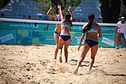 Deutsch: Beachvolleyball bei den Olympischen Jugendspielen 2018; Tag 8, 14. Oktober 2018; Mädchen, Achtelfinale – Mexiko-China 0:2 (15–21/16–21) English: Beach volleyball at the 2018 Summer Youth Olympics at 14 October 2018 – Girls Round of 16 – Mexico-China 0:2 (15–21/16–21)