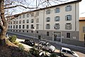 Exterior del antiguo Collegio Barones, hoy sede del Departamento de Letras y Filosofía en vía Pignolo.