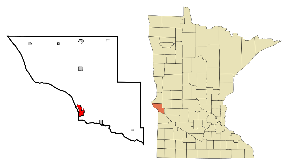 File:Big Stone County Minnesota Incorporated and Unincorporated areas Ortonville Highlighted.svg