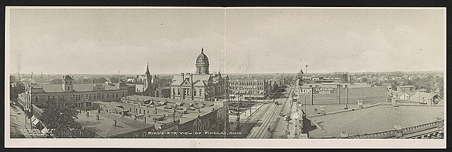 Bird's-eye view of Findlay, circa 1906