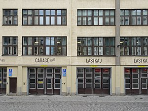 Fasaddetalj mot Norra Stationsgatan (husdel 2).