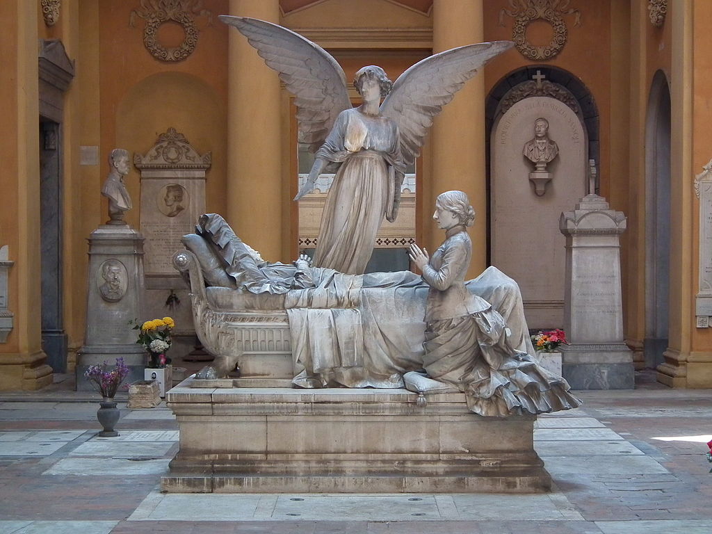 Sculpture dans le cimetière de la Certosa à Bologne - Photo de Mattis