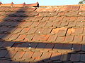 Biberschwanzで葺かれた屋根。Kronendeckung 法