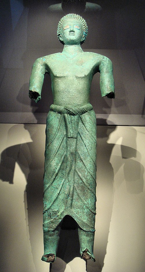 "Bronze man" found in Al-Baydā' (ancient Nashqum, Kingdom of Saba'), 6th–5th century BCE, the Louvre Museum