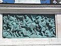 Étienne II Bocskai combattant les mercenaires impériaux, sculpture sur le Monument du millénaire à Budapest