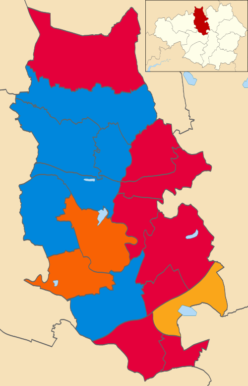 Map showing the results of the 2021 Bury Metropolitan Borough Council election