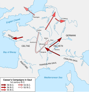 Carte des guerres gauloises