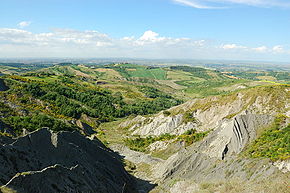 La valle del Sillaro verso la Pianura padana