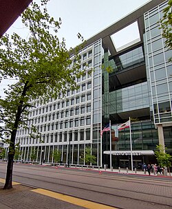 California State Capitol Annex Swing Space, 1021 O Street, Sacramento, main entrance.jpg