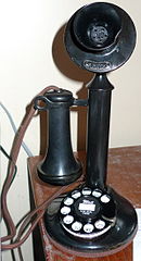 Image 3A Western Electric candlestick phone from the 1920s