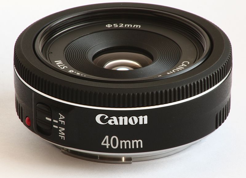 File:Canon EF 40mm STM lens telephoto version.JPG