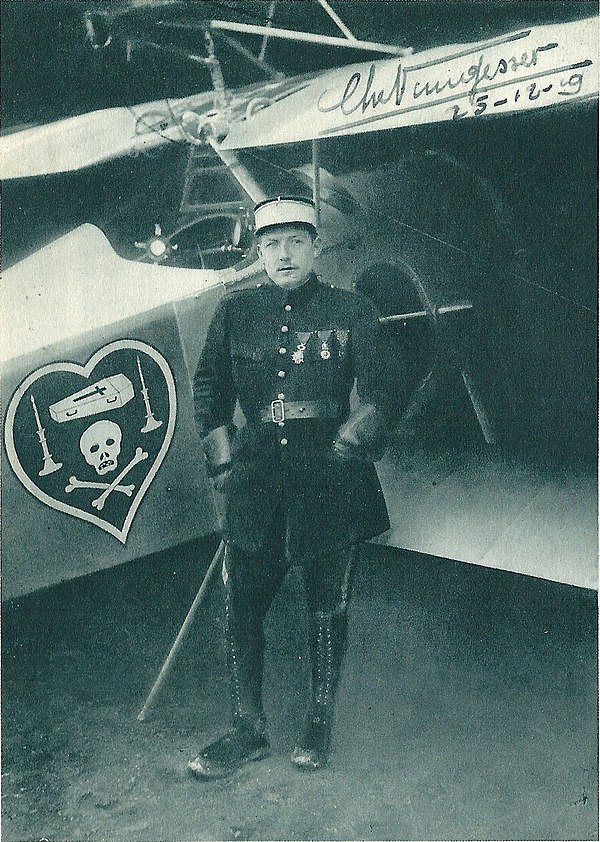 'The Knight of Death', Nungesser with his Nieuport 17