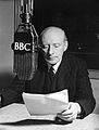 Charles Wilson giving a BBC broadcast. Wellcome L0020151.jpg