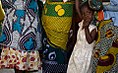 Malawian women wearing kitenge fabric