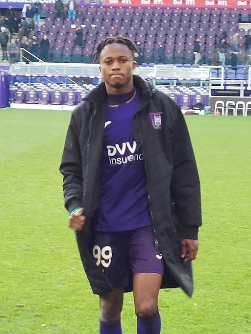 Christian Kouamé playing for R.S.C. Anderlecht on loan in 2022