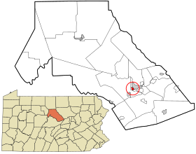 Clinton County Pennsylvania incorporated and unincorporated areas Flemington highlighted.svg