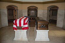 Tomb of James and Lucretia Garfield Coffins of James and Lucretia Garfield - Garfield Monument - Lake View Cemetery - 2015-04-04 (21572013929).jpg