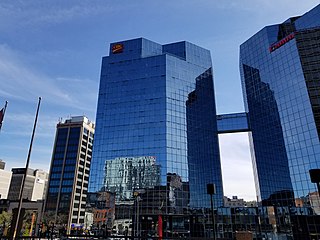 <span class="mw-page-title-main">Commerce Place (Hamilton, Ontario)</span> Commercial complex, consisting of two towers, in Hamilton, Ontario