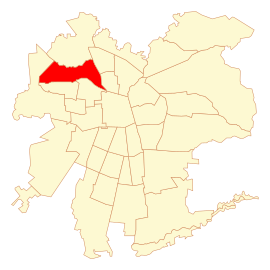 Localização da Renca em Santiago