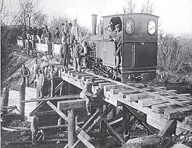 Narrow gauge railway in Doicești, 1917-1918