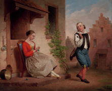 Courtship in New Amsterdam painting by Francis W Edmonds 1850.png