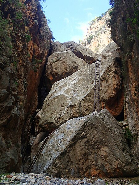 File:Crete - Aradena gorge ladders.JPG