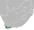 Range of Cyclopia maculata