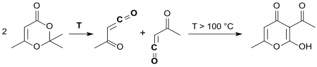 Dimerization of acetyl ketene