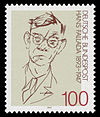 Hans Fallada na niemieckim znaczku pocztowym z 1993