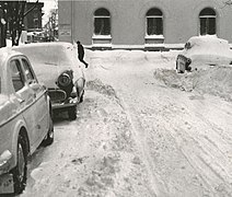 Cissi Kleins gate med Erling Skakkes gate og Vitenskapsmuseet i bakgrunnen (1961)