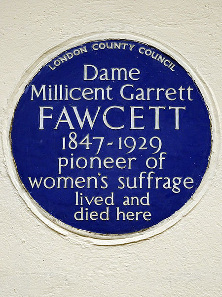 File:Dame Millicent Garrett Fawcett 1847-1929 pioneer of women's suffrage lived and died here.jpg