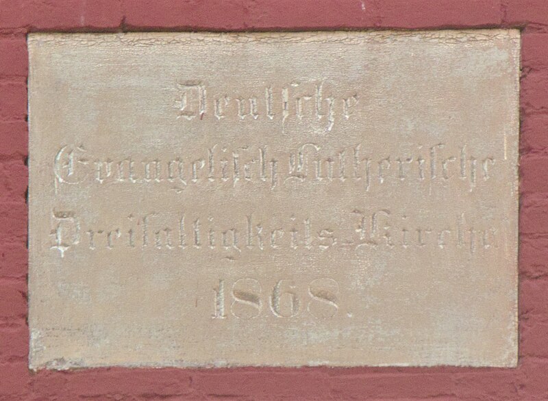 Deutsche Evangelisch Lutherische Dreisallinkeits Kirche 1868
