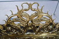 Detail of brass choir-screen by Lutma, Nieuwe Kerk, Amsterdam