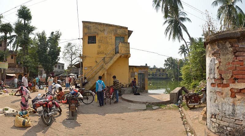 File:Dharmashala with Melai Pond and Dhirbala Addy Memorial Women Bathing Ghat - Melai Chandi Mandir Area - Amta Bazaar - Amta - Howrah 2015-11-15 7115-7118.tif