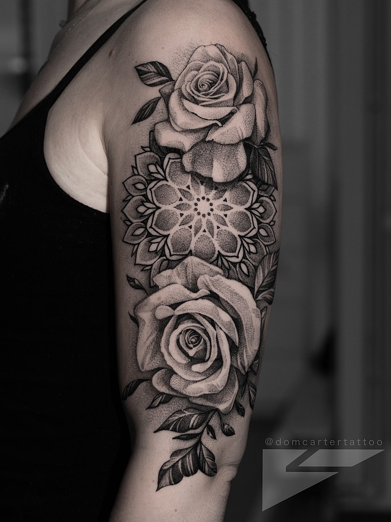 Body Art on Tumblr: Image tagged with tattoo, rose tattoo, rose