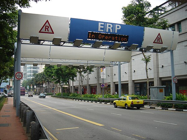 Electronic Road Pricing Gantry at North Bridge Road, Singapore