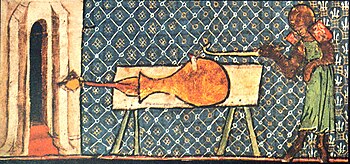 A pot-de-fer, as shown by the Millimete manuscript. EarlyCannonDeNobilitatibusSapientiiEtPrudentiisRegumManuscriptWalterdeMilemete1326.jpg