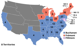 Carte des résultats des élections par état